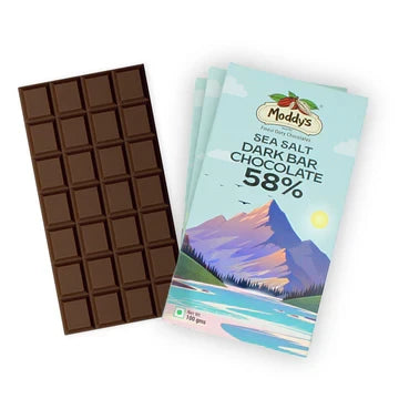 58% Dark Chocolate Bar With Sea Salt - Pack Of 3