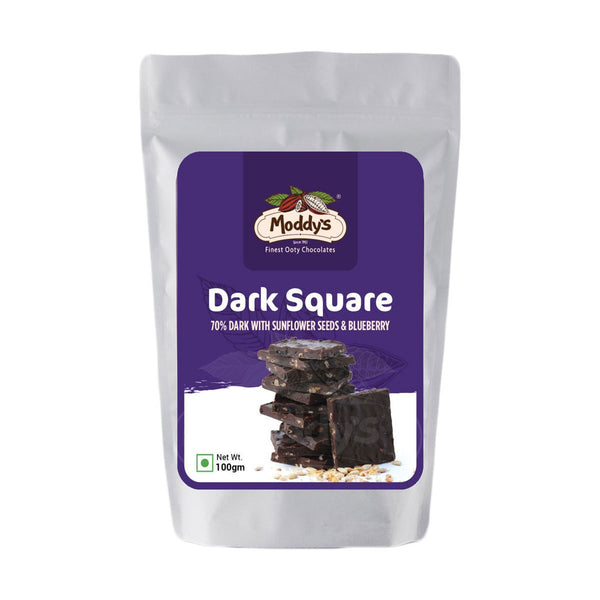 SQUARES - 70% DARK WITH SUNFLOWER SEEDS & BLUEBERRY